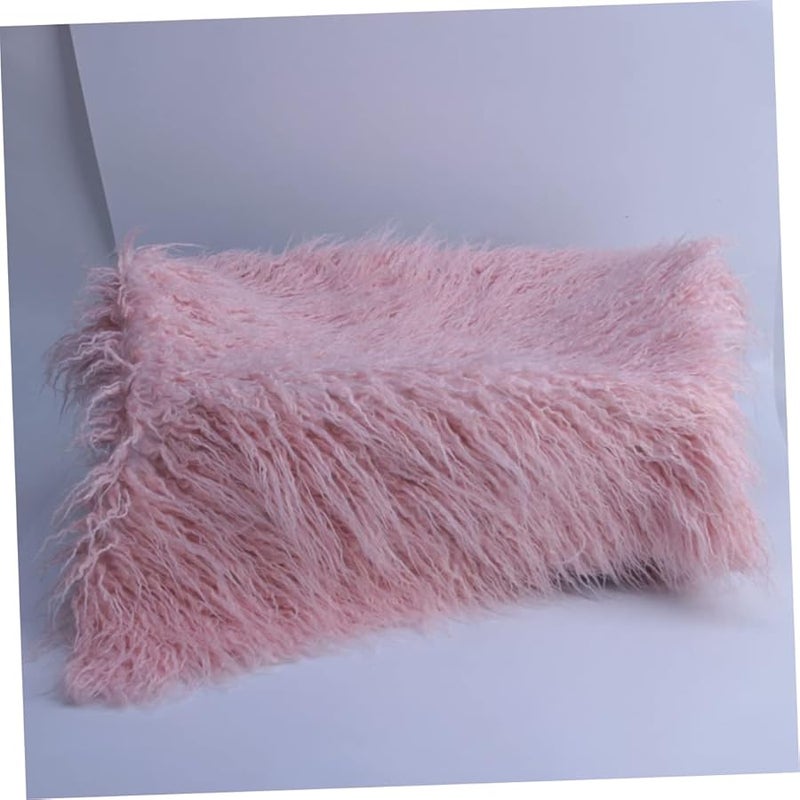 Pink Photography Blanket Soft Cozy Newborn Photo Prop Skin Friendly Warm Background Mat - Image 5